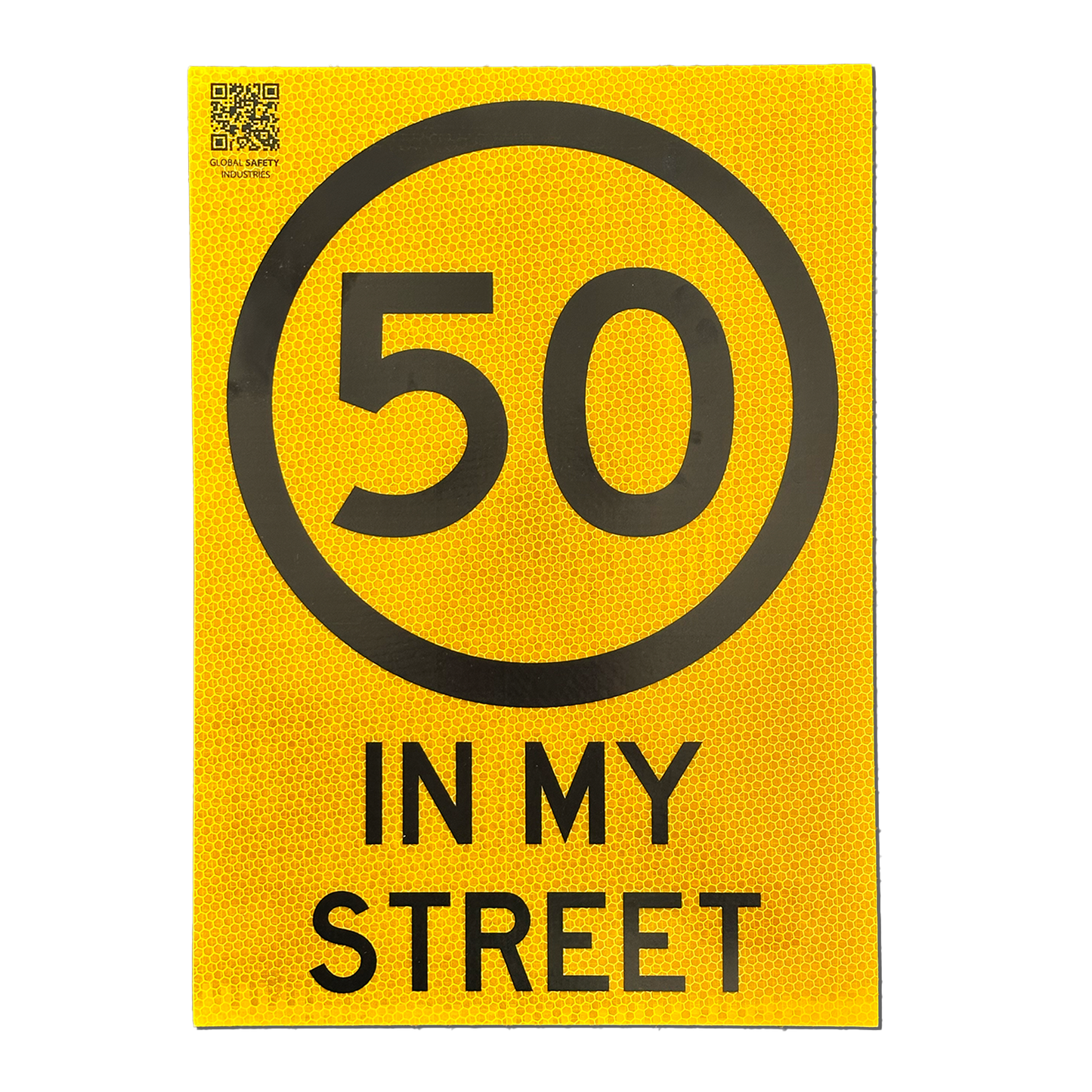 REFLECTIVE 50 KM/H SPEED LIMIT STICKER
