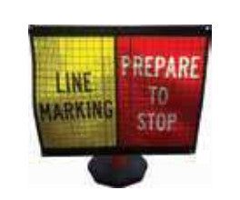 Reflective Bollard Roll Up Sign Multi-Panel Line Marking Prepare to Stop