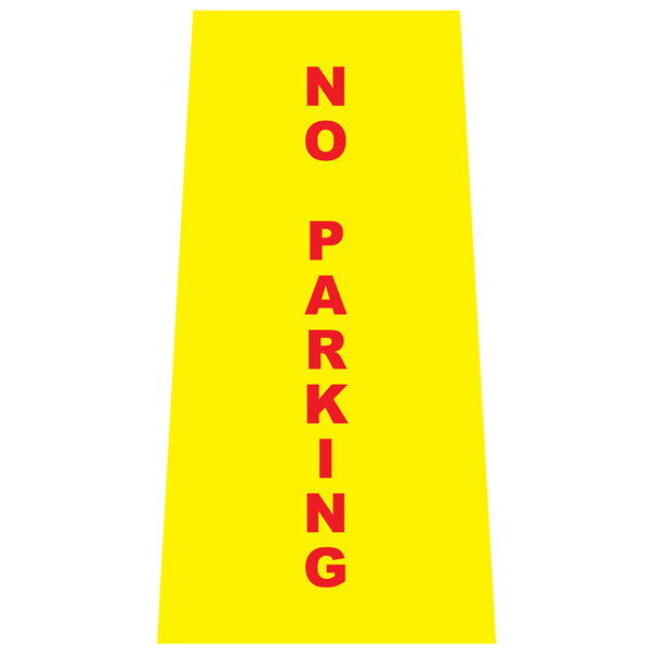 Reflective No Parking Cone Collars | Portable Traffic Cone Safety Signs