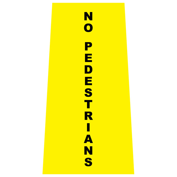 Reflective No Pedestrians Cone Collars | Portable Traffic Cone Safety Signs