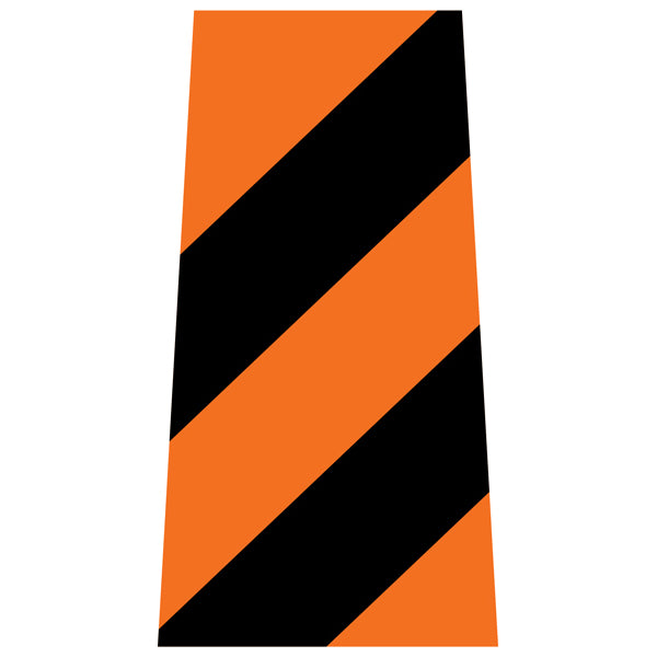 Reflective Stackable Bollard Collars – Fluoro Orange Striped – 800 mm | Printed Safety Messages & Custom Designs