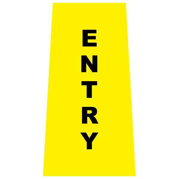 Reflective Stackable Bollard Collars – Entry (Fluoro Yellow) – 800 mm | Printed Safety Messages & Custom Designs