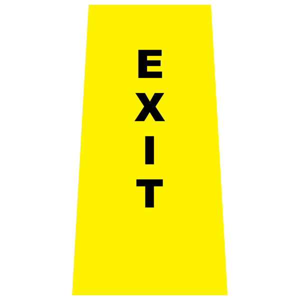Reflective Exit (Fluoro Yellow) Cone Collars | Portable Traffic Cone Safety Signs