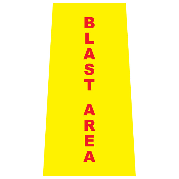 Reflective Stackable Bollard Collars – Blast Area – 800 mm | Printed Safety Messages & Custom Designs