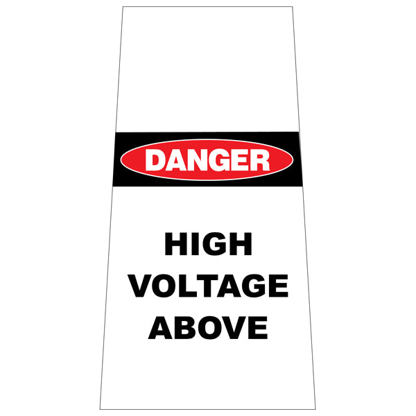 Reflective Stackable Bollard Collars – Danger High Voltage Above – 800 mm | Printed Safety Messages & Custom Designs