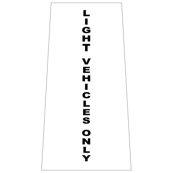Reflective Stackable Bollard Collars – Light Vehicles Only – 800 mm | Printed Safety Messages & Custom Designs