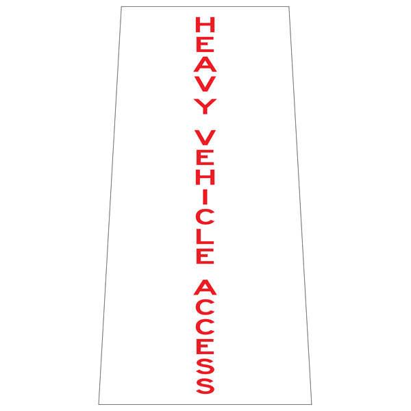 Reflective Stackable Bollard Collars – Heavy Vehicle Access – 800 mm | Printed Safety Messages & Custom Designs