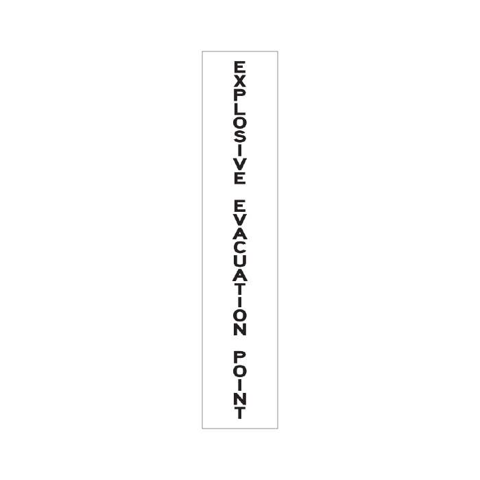 Reflective Delineation Sleeves – Explosive Evacuation Point – CL400 Class 1W | Australian Made