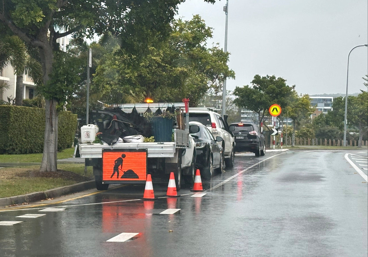 Workman T1-5 digger man roll up sign