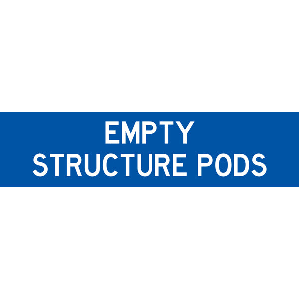 Reflective Mining Underground & Site Safety Banners – Empty Structure Pods – 1600 × 400 mm