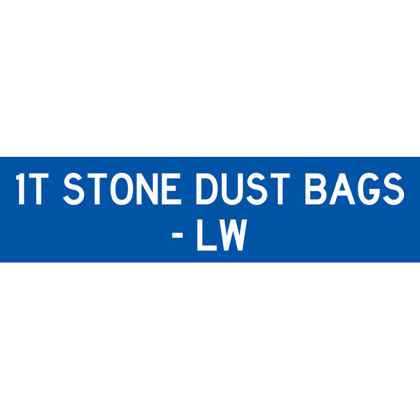 Reflective Mining Underground & Site Safety Banners – 1T Stone Dust Bags - LW – 1600 × 400 mm