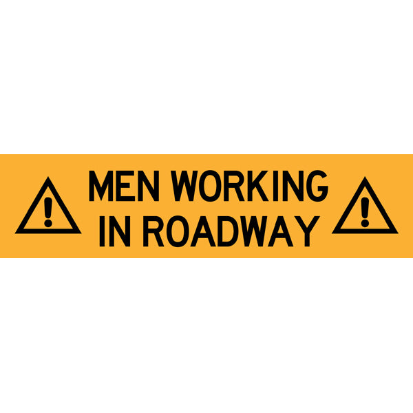 Reflective Mining Underground & Site Safety Banners – Men Working In Roadway – 1600 × 400 mm