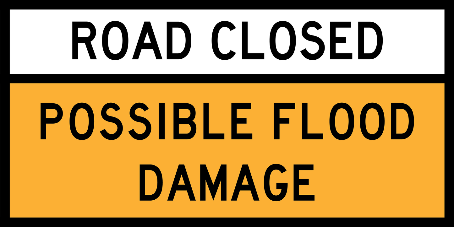 Road Closed, Possible Flood Damage (TC2238)
