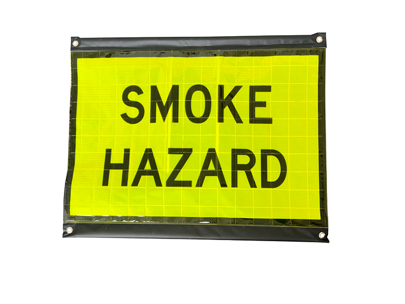 Double-Sided Guidepost Mounted Roll Up Sign System – Portable Traffic Control Sign Without a Stand