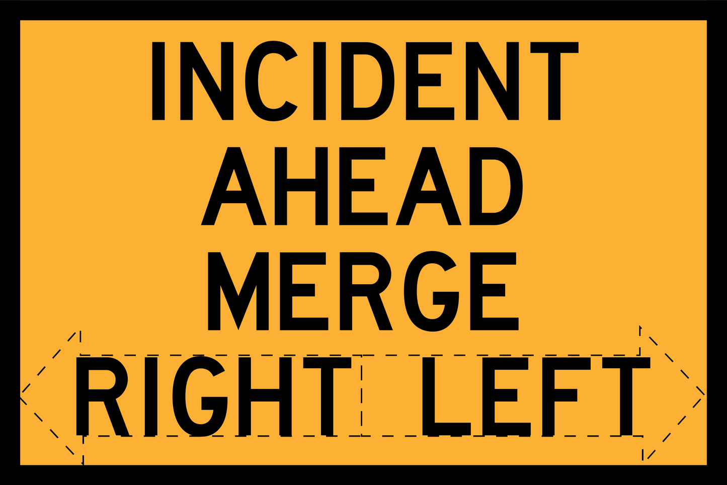 Incident Ahead Left or Right (TC1025)