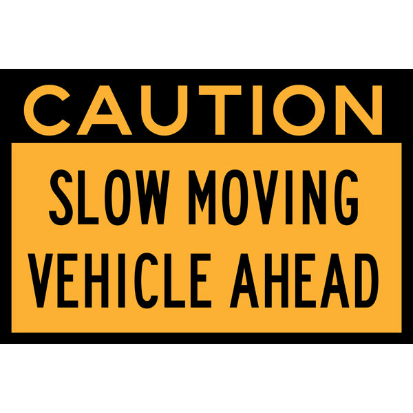 Reflective Roll Up Warning & Caution Safety Signs – Caution Slow Moving Vehicle Ahead – | Workplace Hazard & Industrial Safety Signs
