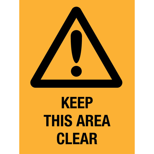Reflective Roll Up Warning & Caution Safety Signs – Keep This Area Clear – | Workplace Hazard & Industrial Safety Signs