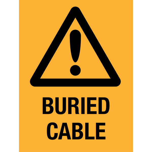 Reflective Roll Up Warning & Caution Safety Signs – Buried Cable – | Workplace Hazard & Industrial Safety Signs