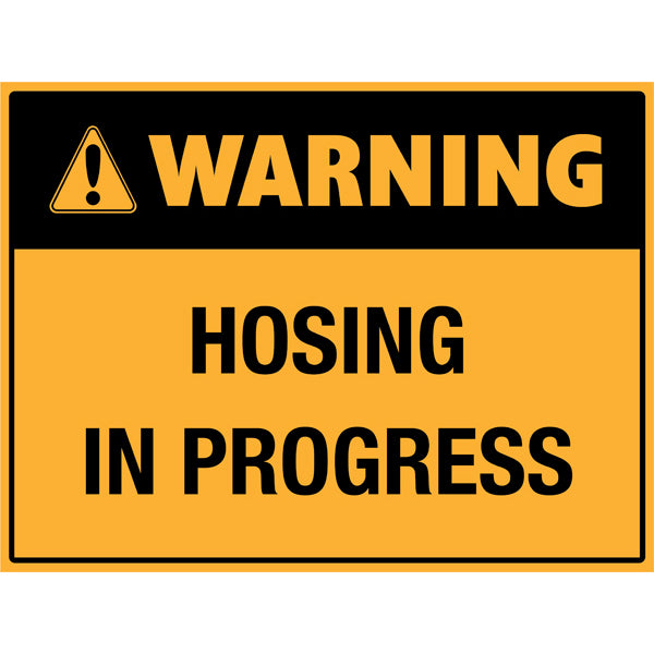 Reflective Roll Up Warning & Caution Safety Signs – Warning Hosing In Progress – | Workplace Hazard & Industrial Safety Signs