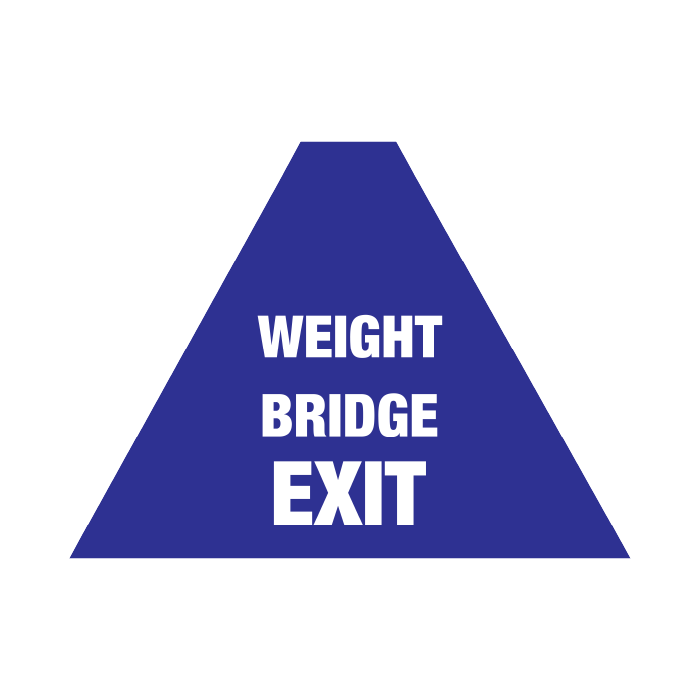 Tri Stand Markers Roll-Up Sign System – Weight Bridge Exit – Three-Sided Reflective Safety Sign for Roadwork, Mining & Underground Applications