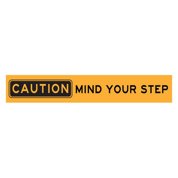 Reflective Roll Up Warning & Caution Safety Signs - Caution Mind Your Step - Workplace Hazard & Industrial Safety Signs