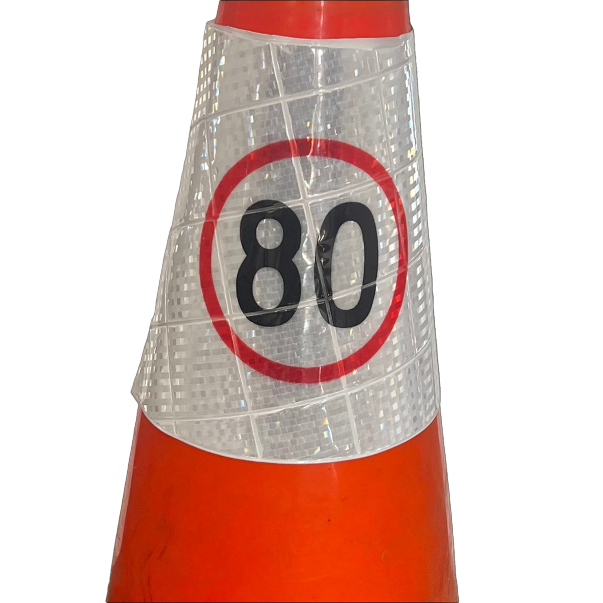 Reflective Speed Limit Cone Collars / Portable Traffic Cone Speed Signs