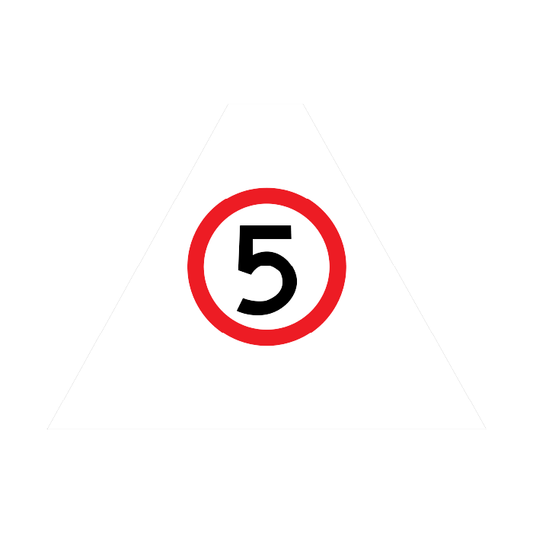 Tri Stand Markers Roll-Up Sign System – 5km/h – Three-Sided Reflective Safety Sign for Roadwork, Mining & Underground Applications