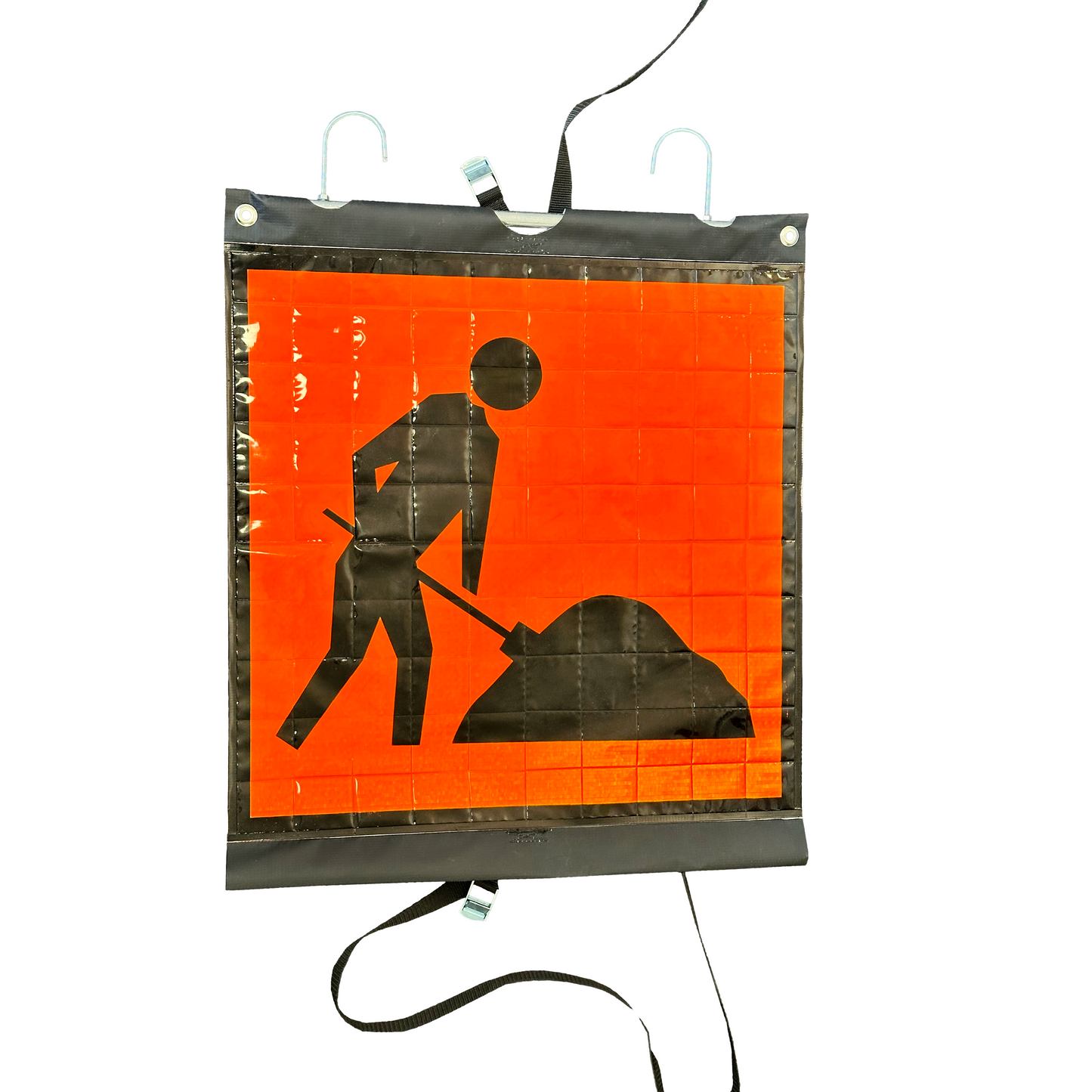 T1-5 Workers (Symbolic) - Roll Up Traffic Control Sign - Multi Fit Finish - 600×600 MM
