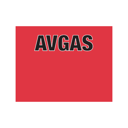 Hose ID Mini Markers – AVGAS – 300mm x 250mm – Reflective & Non-Reflective Fuel Hose Identification
