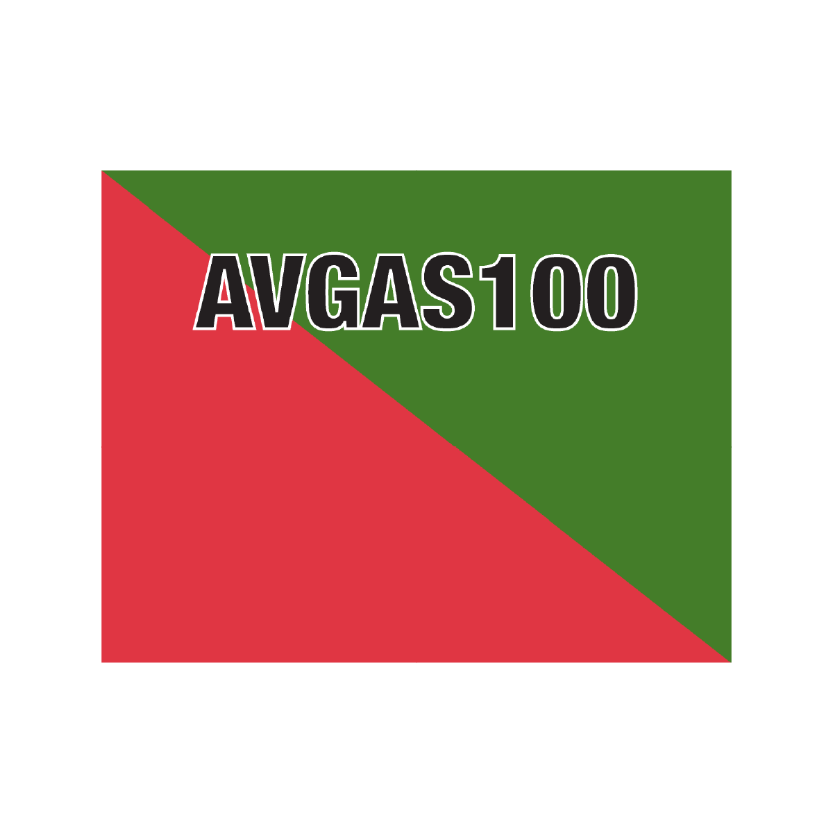 Hose ID Mini Markers – AVGAS100 – 300mm x 250mm – Reflective & Non-Reflective Fuel Hose Identification