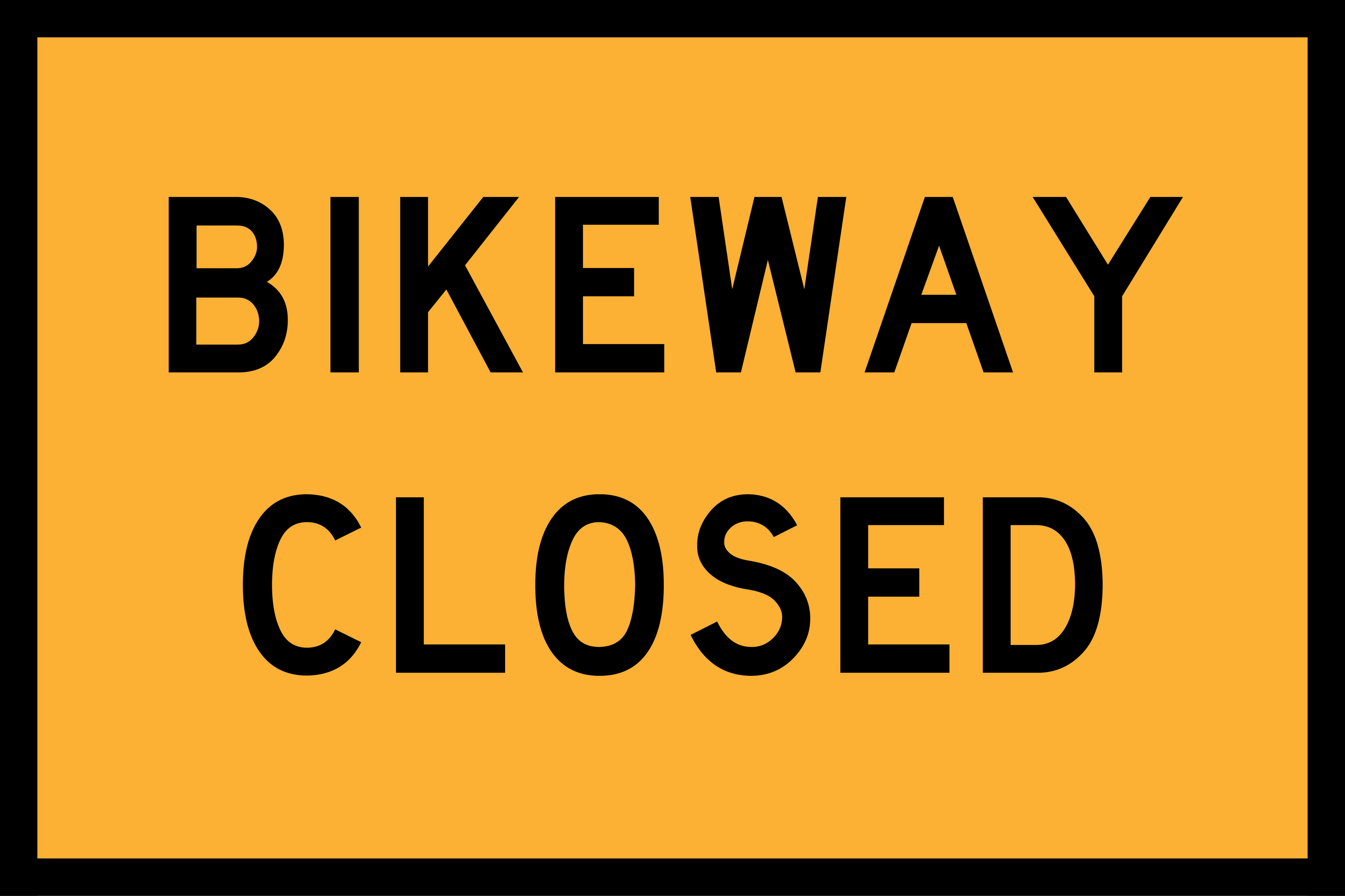 Bikeway Closed (TC1495-2)