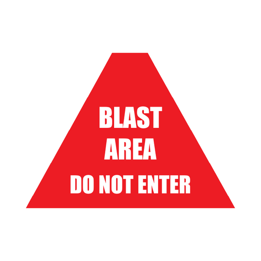 Tri Stand Markers Roll-Up Sign System – Blast Area Do Not Enter – Three-Sided Reflective Safety Sign for Roadwork, Mining & Underground Applications