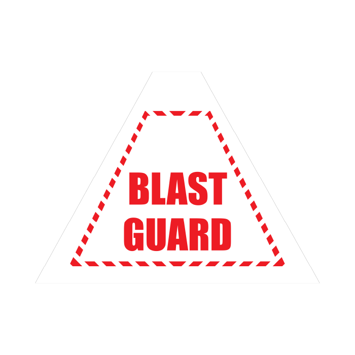 Tri Stand Markers Roll-Up Sign System – Blast Guard – Three-Sided Reflective Safety Sign for Roadwork, Mining & Underground Applications