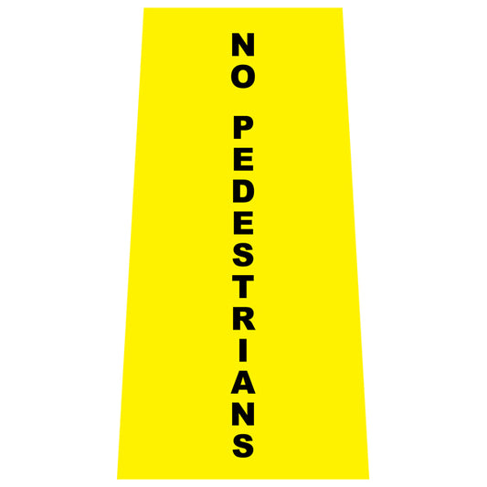 Reflective No Pedestrians Cone Collars | Portable Traffic Cone Safety Signs
