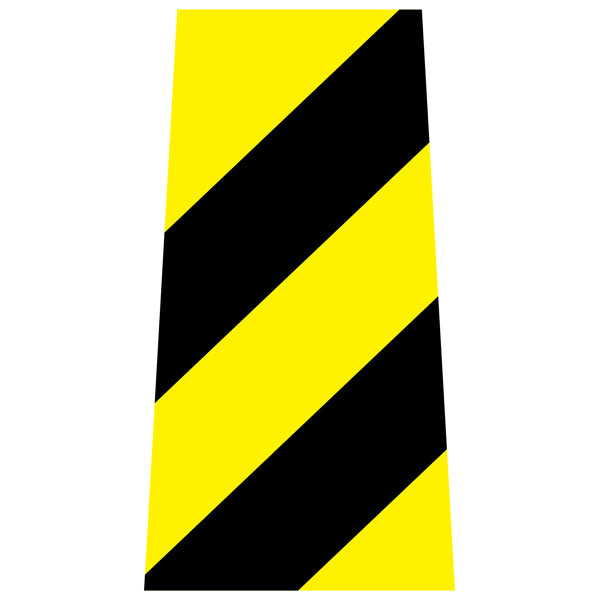 Reflective Stackable Bollard Collars – Fluoro Yellow Striped – 800 mm | Printed Safety Messages & Custom Designs