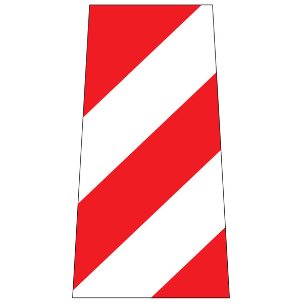 Reflective Stackable Bollard Collars – Red Striped – 800 mm | Printed Safety Messages & Custom Designs