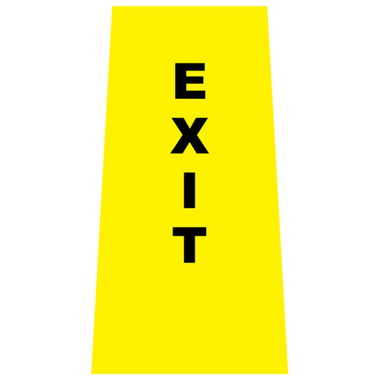 Reflective Exit (Fluoro Yellow) Cone Collars | Portable Traffic Cone Safety Signs