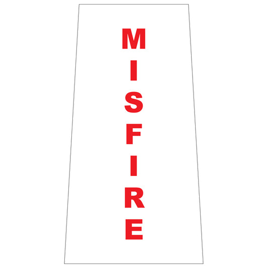Reflective Stackable Bollard Collars – Misfire (White) – 800 mm | Printed Safety Messages & Custom Designs