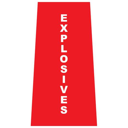 Reflective Explosives Cone Collars | Portable Traffic Cone Safety Signs