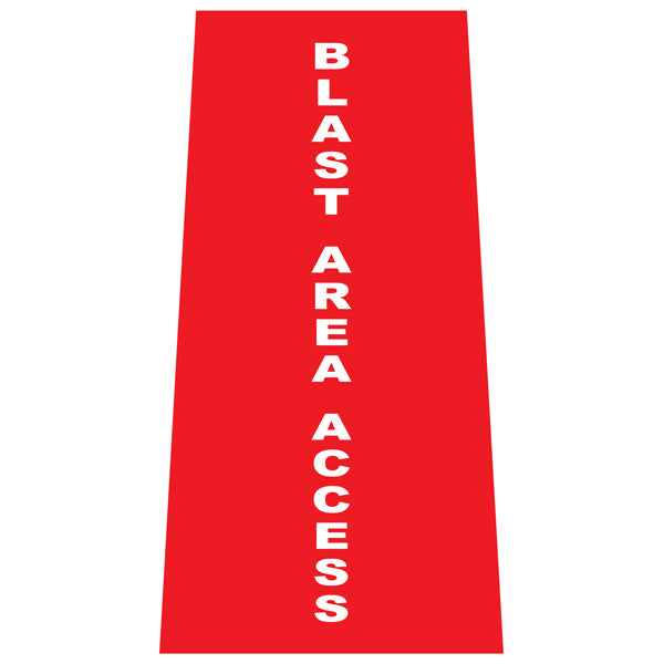 Reflective Blast Area Access (Red) Cone Collars | Portable Traffic Cone Safety Signs