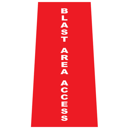Reflective Blast Area Access (Red) Cone Collars | Portable Traffic Cone Safety Signs