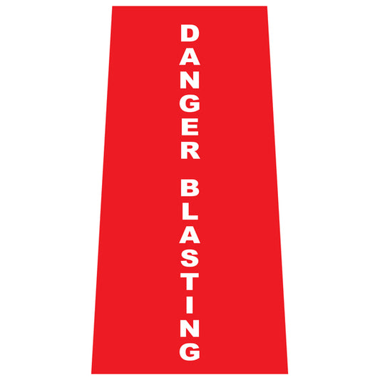 Reflective Danger Blasting Cone Collars | Portable Traffic Cone Safety Signs