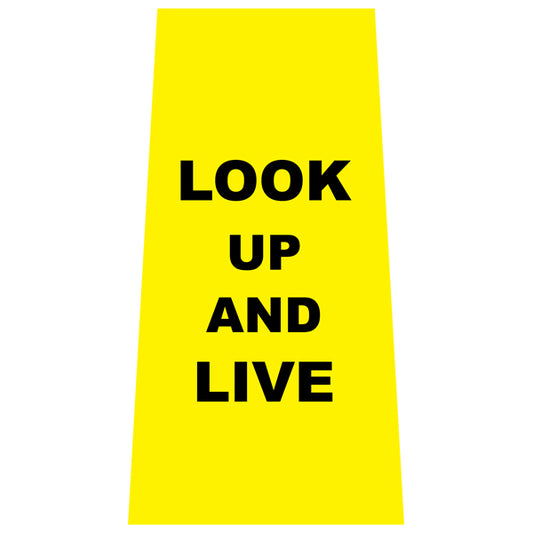 Reflective Look Up And Live Cone Collars | Portable Traffic Cone Safety Signs