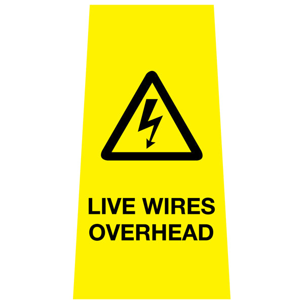 Reflective Stackable Bollard Collars – Live Wires Overhead – 800 mm | Printed Safety Messages & Custom Designs