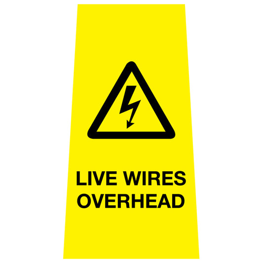 Reflective Stackable Bollard Collars – Live Wires Overhead – 800 mm | Printed Safety Messages & Custom Designs