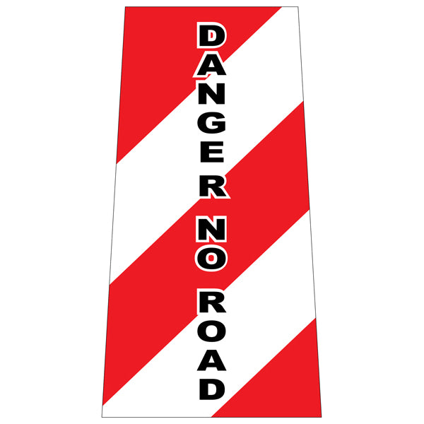 Reflective Danger No Road Cone Collars | Portable Traffic Cone Safety Signs
