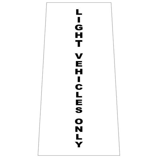 Reflective Light Vehicles Only Cone Collars | Portable Traffic Cone Safety Signs