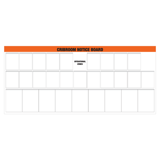 Mine Crib Room Notice Board SBCR300140 3160 × 1415mm Roll-Up Visual Communication System