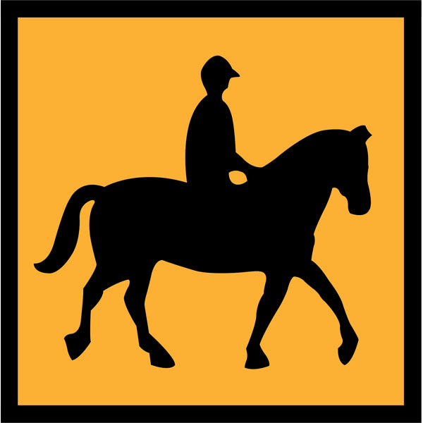 Horses (CUSTOMH) Multi-Message Sign | Traffic Yellow CL400 Reflective ...