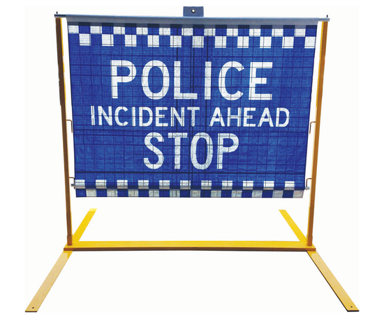 Collapsible Roll-Up Sign | Fluoro Reflective, Portable Stand-Mount ...